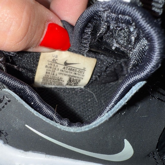 Nike Preschool Flex Runner Toddler Sneakers Size 4C Black Slip On - Picture 4 of 5